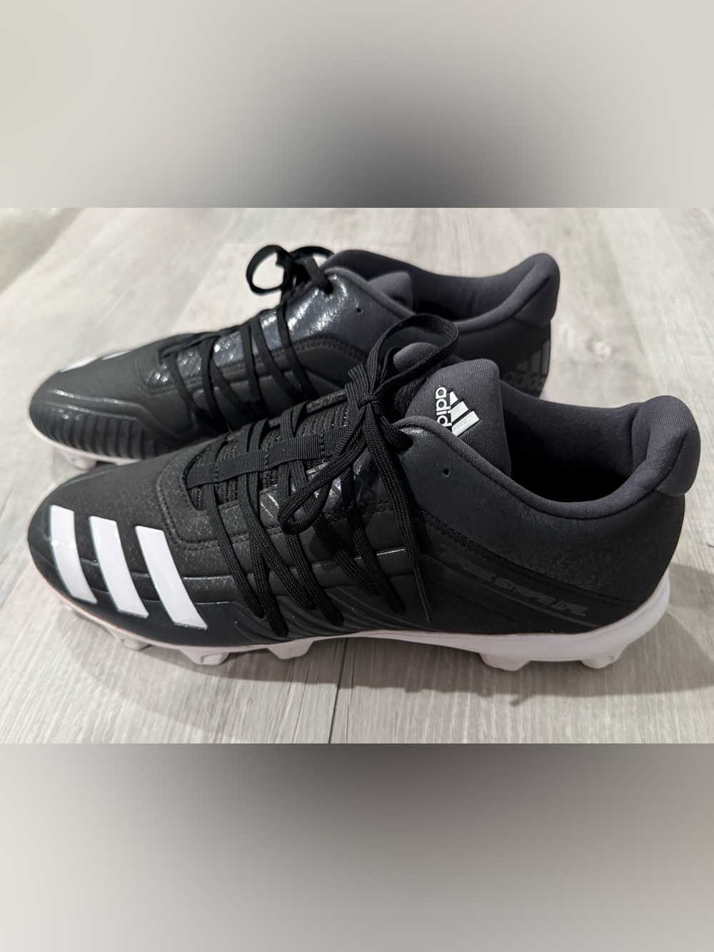 Adidas Adizero Afterburner Men's Baseball Cleats Shoes Black/White US 10.5
